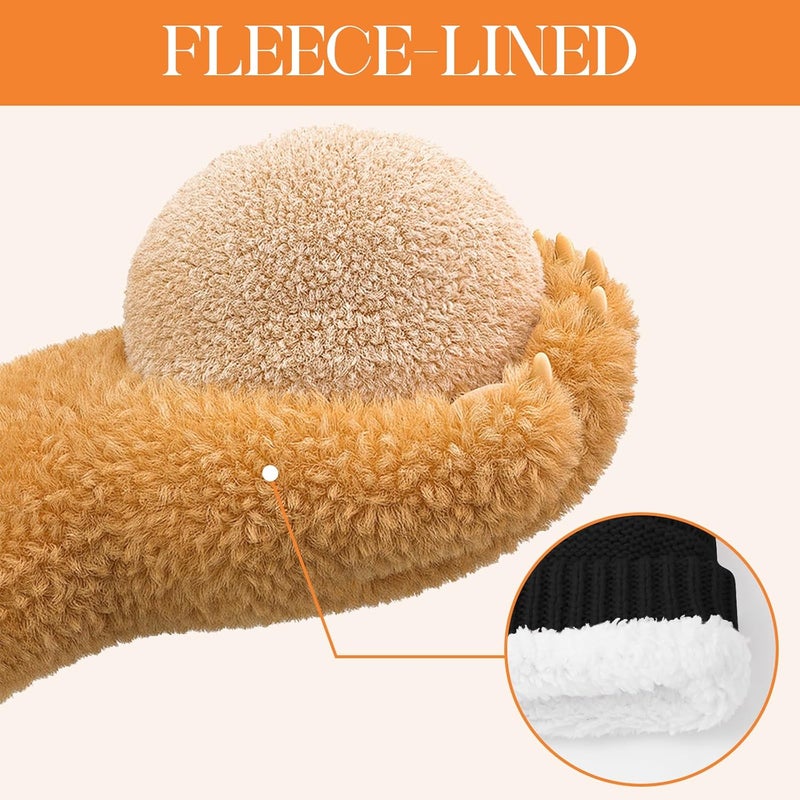 Durio Womens Knit Beanie Winter Thick Solid Fleece Lined Beanie Hats for Women Men Unisex Warm Skiing Beanies - Image 3